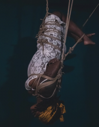 Kinky shibari erotic performance in NYC with Godis Niya Love