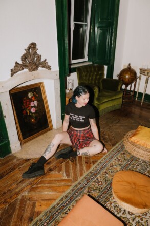 Valentine Blue, the Solo Sex Coach, photographed at the Shameless Underworld event