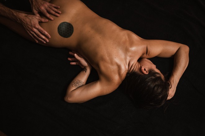 Jo at Optimum Body Therapies, brand image, sensual massage brighton and hove